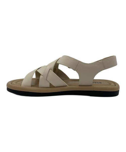 STACCATO（スタッカート）STACCATO (スタッカート) グラディエータースマッシュサンダル ベージュ サイズ:24cmの古着・服飾アイテム