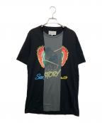 Maison Margielaメゾンマルジェラ）の古着「再構築プリントTシャツ」｜ブラック