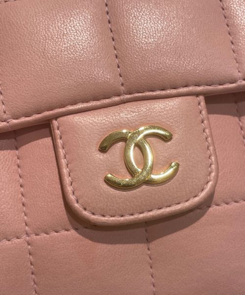 CHANEL（シャネル）CHANEL (シャネル) チョコバーカメリア  ピンク×ゴールド金具 サイズ:19の古着・服飾アイテム