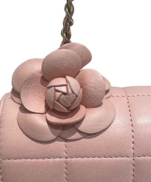 CHANEL（シャネル）CHANEL (シャネル) チョコバーカメリア  ピンク×ゴールド金具 サイズ:19の古着・服飾アイテム