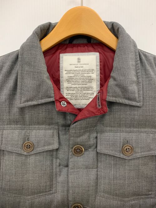 BRUNELLO CUCINELLI（ブルネロクチネリ）BRUNELLO CUCINELLI (ブルネロクチネリ) 中綿ベスト グレー サイズ:Sの古着・服飾アイテム