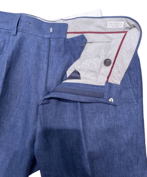 BRUNELLO CUCINELLI（ブルネロクチネリ）BRUNELLO CUCINELLI (ブルネロクチネリ) リネン セットアップ スーツ インディゴ サイズ:46の古着・服飾アイテム