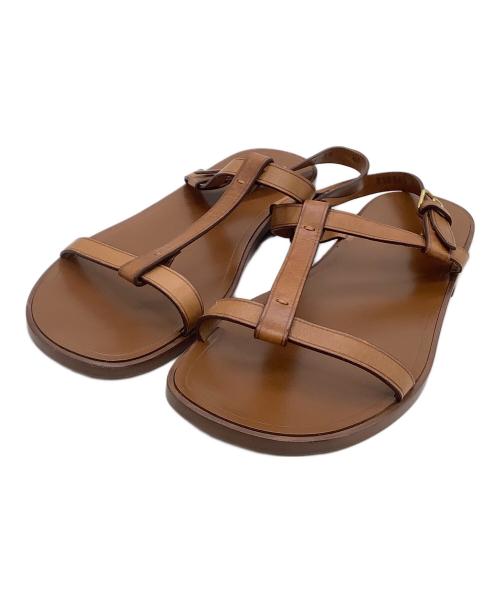 Saint Laurent Paris（サンローランパリ）Saint Laurent Paris (サンローランパリ) レザーサンダル ブラウン サイズ:39の古着・服飾アイテム