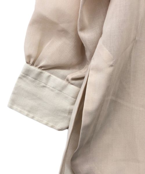 HYKE（ハイク）HYKE (ハイク) シースルーシャツ ベージュ サイズ:２の古着・服飾アイテム