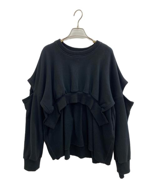 LIMI feu（リミフゥ）LIMI feu (リミフゥ) サーマルレイヤードスウェット ブラック サイズ:Sの古着・服飾アイテム