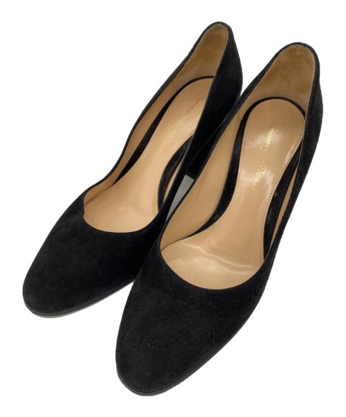 Gianvito Rossi（ジャンヴィト ロッシ）Gianvito Rossi (ジャンヴィト・ロッシ) スウェードパンプス ブラック サイズ:36の古着・服飾アイテム