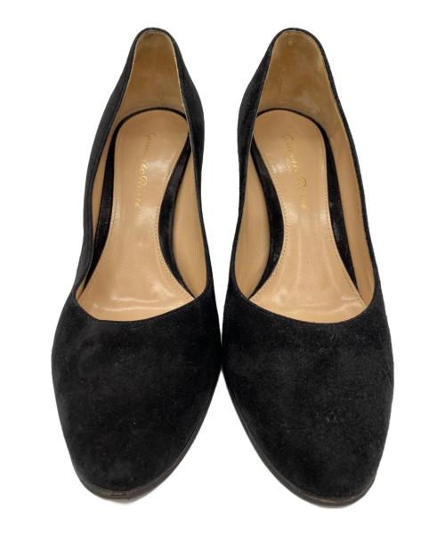 Gianvito Rossi（ジャンヴィト ロッシ）Gianvito Rossi (ジャンヴィト・ロッシ) スウェードパンプス ブラック サイズ:36の古着・服飾アイテム