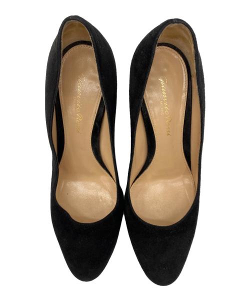 Gianvito Rossi（ジャンヴィト ロッシ）Gianvito Rossi (ジャンヴィト・ロッシ) スウェードパンプス ブラック サイズ:36の古着・服飾アイテム