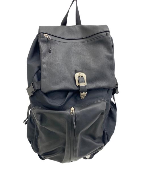 EAR（イア）EAR (イア) BURLAP OUTFITTER (バーラップアウトフィッター) レザーコンビリュック ブラックの古着・服飾アイテム