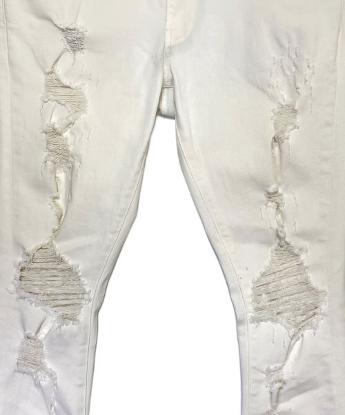 AMIRI（アミリ）AMIRI (アミリ) ダメージ加工デニムパンツ ホワイト サイズ:76cm(W30)の古着・服飾アイテム
