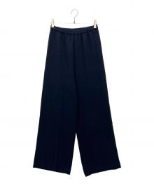 j. someone precious（ジェイドット サムワンプレシャス）の古着「ドレープWクロスセミワイドパンツ」｜ネイビー
