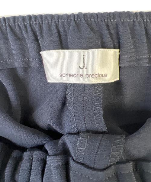j. someone precious（ジェイドット サムワンプレシャス）j. someone precious (ジェイドット サムワンプレシャス) ドレープWクロスセミワイドパンツ ネイビー サイズ:Mの古着・服飾アイテム