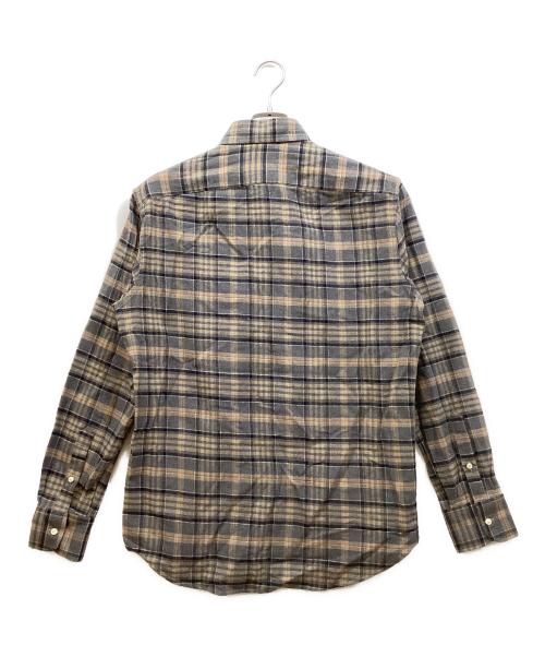 BERNARDO GIUSTI（ベルナルドジュスティ）BERNARDO GIUSTI (ベルナルドジュスティ) BEAMS F (ビームスエフ) ネル タータンチェック レギュラーカラーシャツ グレー サイズ:Ｍの古着・服飾アイテム