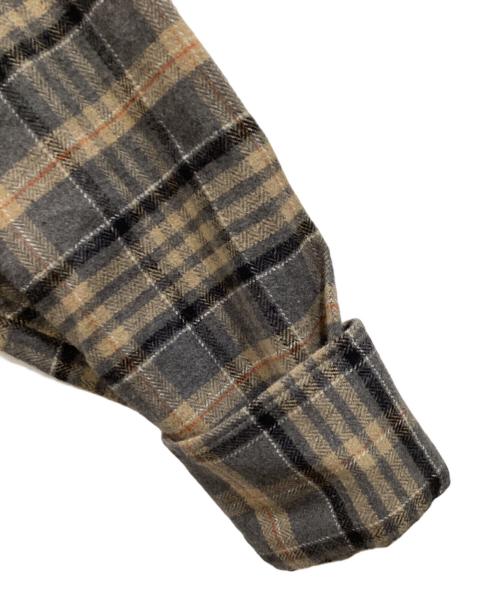 BERNARDO GIUSTI（ベルナルドジュスティ）BERNARDO GIUSTI (ベルナルドジュスティ) BEAMS F (ビームスエフ) ネル タータンチェック レギュラーカラーシャツ グレー サイズ:Ｍの古着・服飾アイテム