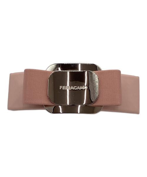 Salvatore Ferragamo（サルヴァトーレ フェラガモ）Salvatore Ferragamo (サルヴァトーレ フェラガモ) ヴァラリボンバレッタ ピンクの古着・服飾アイテム