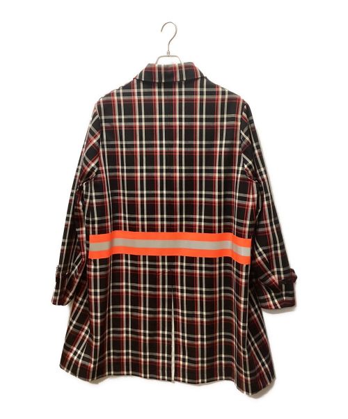 UNDERCOVER（アンダーカバー）UNDERCOVER (アンダーカバー) ステンカラーコート ブラック×レッド サイズ:1の古着・服飾アイテム