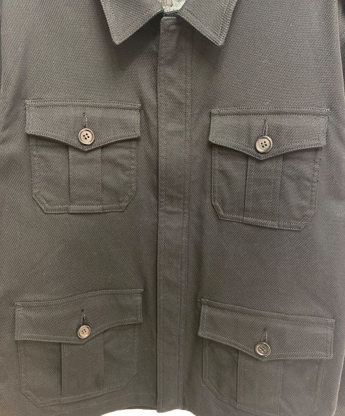 UNDERCOVER（アンダーカバー）UNDERCOVER (アンダーカバー) CINDY SHERMAN (シンディ シャーマン) 刺繍アーミーブルゾン ブラック サイズ:2の古着・服飾アイテム