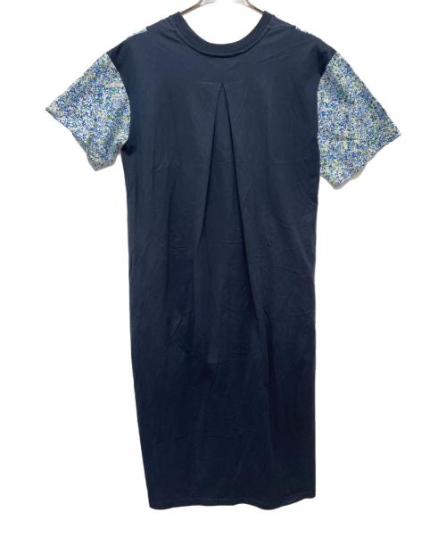 ZUCCA（ズッカ）ZUCCA (ズッカ) LIBERTY PRINTドッキングワンピース ネイビー サイズ:Ｍの古着・服飾アイテム