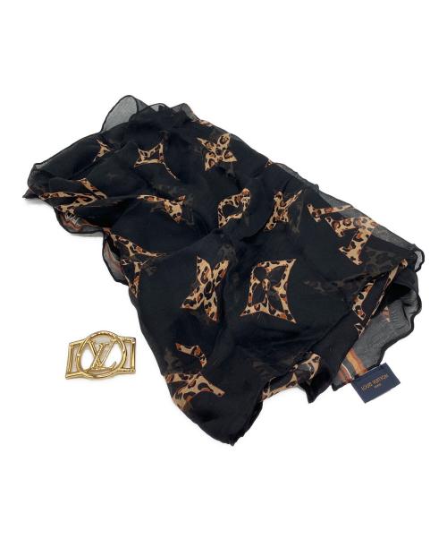 LOUIS VUITTON（ルイ ヴィトン）LOUIS VUITTON (ルイ ヴィトン) エトール エンヴィーLV ワイルドアットハート ストール ブラックの古着・服飾アイテム