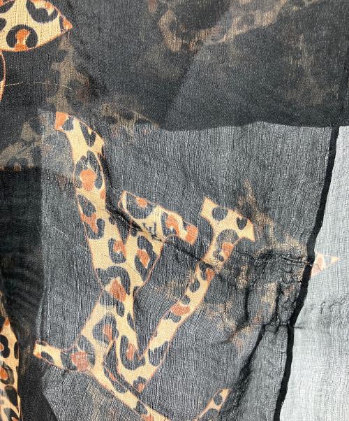 LOUIS VUITTON（ルイ ヴィトン）LOUIS VUITTON (ルイ ヴィトン) エトール エンヴィーLV ワイルドアットハート ストール ブラックの古着・服飾アイテム