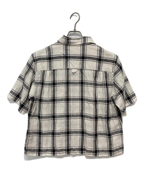 MARGARET HOWELL（マーガレットハウエル）MARGARET HOWELL (マーガレットハウエル) LARGE CHECK LINEN ホワイト サイズ:2の古着・服飾アイテム