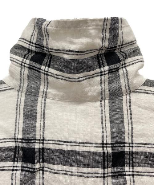 MARGARET HOWELL（マーガレットハウエル）MARGARET HOWELL (マーガレットハウエル) LARGE CHECK LINEN ホワイト サイズ:2の古着・服飾アイテム