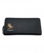 maison kitsuneメゾンキツネ）の古着「LONG ZIPPED WALLET CHILLAX FOX」｜ブラック