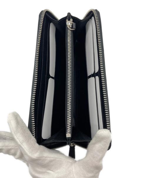 maison kitsune（メゾンキツネ）MAISON KITSUNE (メゾンキツネ) LONG ZIPPED WALLET CHILLAX FOX ブラックの古着・服飾アイテム