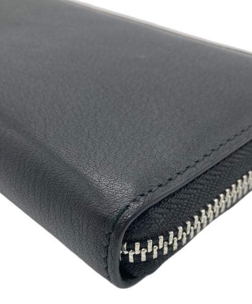 maison kitsune（メゾンキツネ）MAISON KITSUNE (メゾンキツネ) LONG ZIPPED WALLET CHILLAX FOX ブラックの古着・服飾アイテム