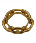 HERMESエルメス）の古着「シェーヌダンクルスカーフリング」｜ゴールド