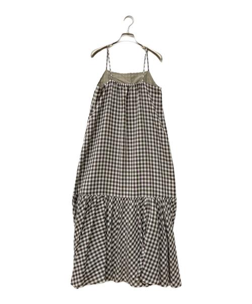 Spick and Span（スピック＆スパン）Spick and Span (スピックアンドスパン) ギンガムチェックキャミワンピース ブラウン サイズ:-の古着・服飾アイテム