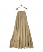 KAGUREカグレ）の古着「リネンキャミワンピース」｜ブラウン