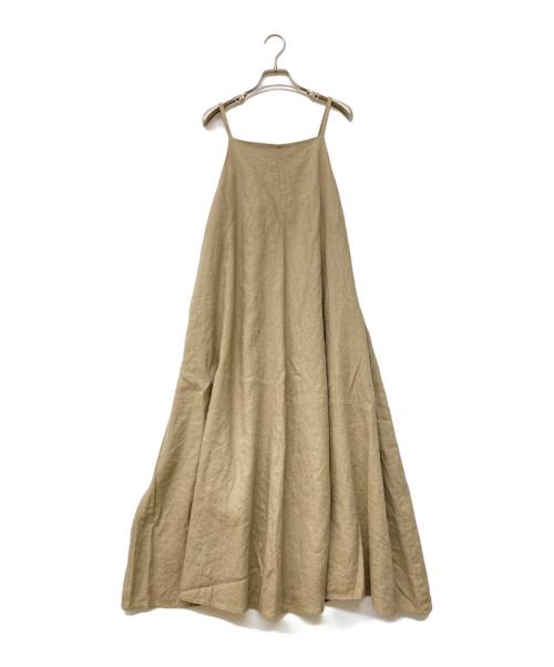 KAGURE（カグレ）kagure (カグレ) リネンキャミワンピース ブラウン サイズ:Freeの古着・服飾アイテム