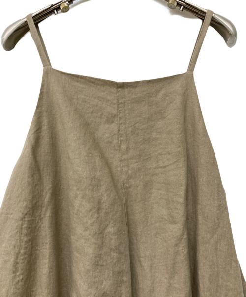 KAGURE（カグレ）kagure (カグレ) リネンキャミワンピース ブラウン サイズ:Freeの古着・服飾アイテム