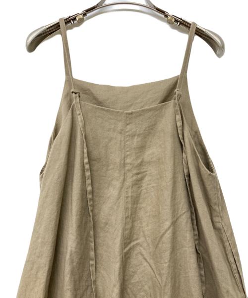 KAGURE（カグレ）kagure (カグレ) リネンキャミワンピース ブラウン サイズ:Freeの古着・服飾アイテム