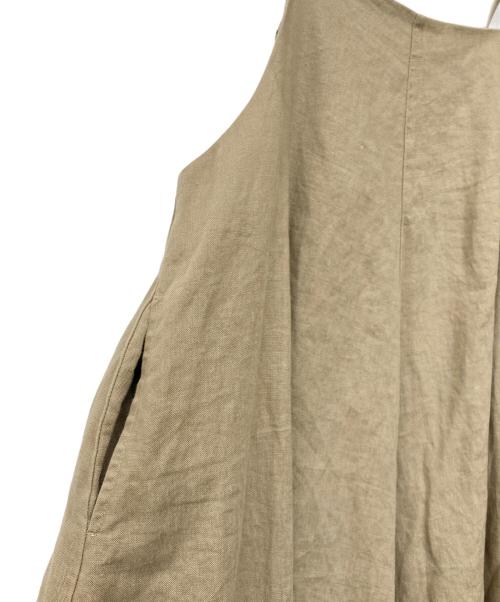 KAGURE（カグレ）kagure (カグレ) リネンキャミワンピース ブラウン サイズ:Freeの古着・服飾アイテム