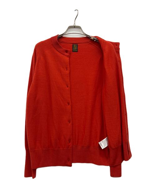 BATONER（バトナ―）BATONER (バトナ―) BABY WOOL CREW NECK CARDIGAN レッド サイズ:1の古着・服飾アイテム