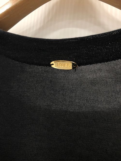 MUSE de Deuxieme Classe（ミューズ ドゥーズィエム クラス）MUSE de Deuxieme Classe (ミューズ ドゥーズィエム クラス) Shake code Vネックロングカーディガン ブラック サイズ:-の古着・服飾アイテム