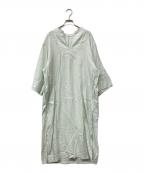 ORCIVALオーシバル）の古着「リネンカフタンワンピース」｜ライトグリーン