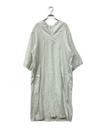ORCIVAL（オーシバル）の古着「リネンカフタンワンピース」｜ライトグリーン