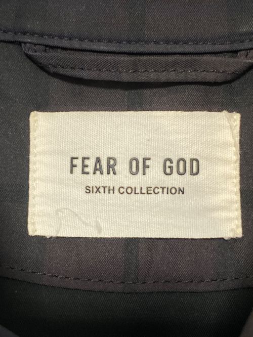 Fear Of God（フィア・オブ・ゴッド）Fear Of God (フィア・オブ・ゴッド) オーバーサイズナイロンシャツ ネイビー×ブラウン サイズ:Mの古着・服飾アイテム