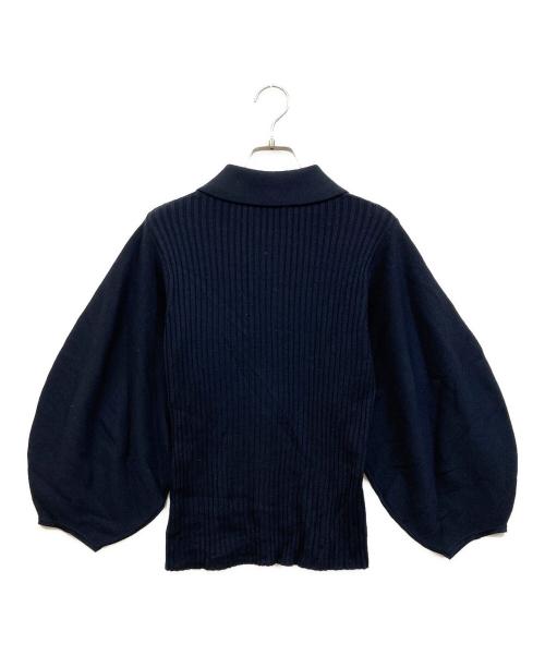 Chloe（クロエ）Chloe (クロエ) バルーンスリーブポロセーター ネイビー サイズ:SIZE Mの古着・服飾アイテム