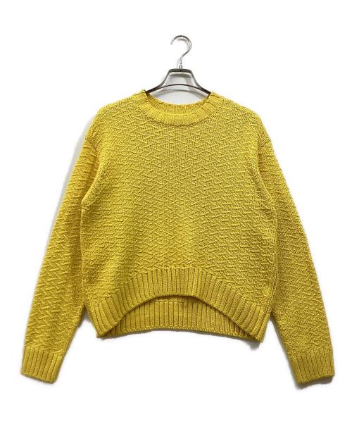 BLAMINK（ブラミンク）BLAMINK (ブラミンク) シルククルーネックニット イエロー サイズ:Mの古着・服飾アイテム