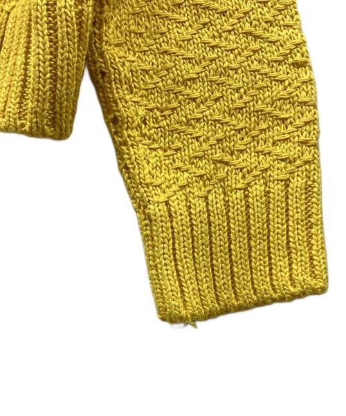 BLAMINK（ブラミンク）BLAMINK (ブラミンク) シルククルーネックニット イエロー サイズ:Mの古着・服飾アイテム