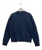 Maison Margielaメゾンマルジェラ）の古着「デストロイド ダメージ加工 ウール ニット」｜ネイビー