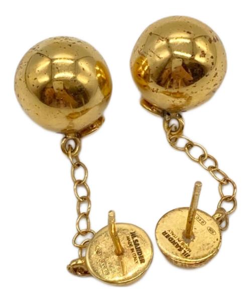 JIL SANDER（ジルサンダー）JIL SANDER (ジルサンダー) ボールピアス ゴールドの古着・服飾アイテム