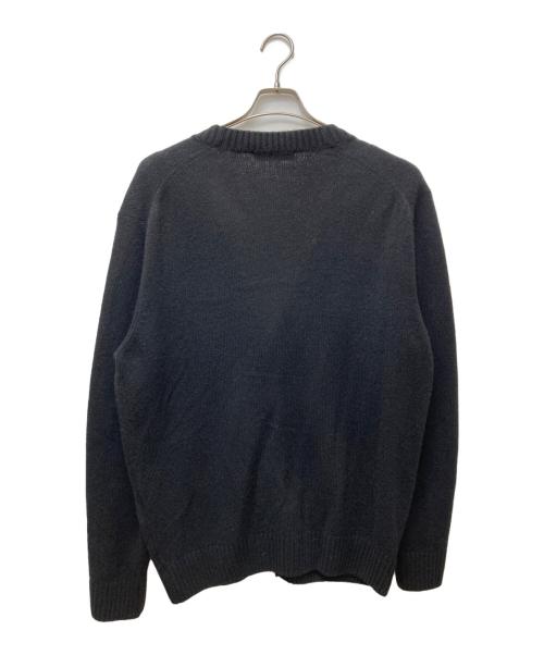 maison kitsune（メゾンキツネ）maison kitsune (メゾンキツネ) ベイビーフォックス パッチ コージー カーディガン ブラック サイズ:Lの古着・服飾アイテム