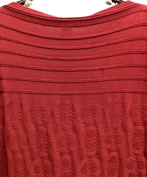 HERMES（エルメス）HERMES (エルメス) Chaine d'Ancre knit dress（シェーヌダンクルニットワンピース） レッド サイズ:42の古着・服飾アイテム