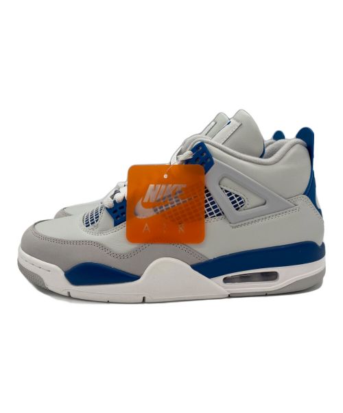 NIKE（ナイキ）NIKE (ナイキ) JORDAN BRAND AIR JORDAN 4 RETRO (GS) OFF ホワイト×ブルー サイズ:28㎝ 未使用品の古着・服飾アイテム