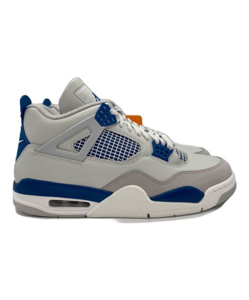 NIKE（ナイキ）NIKE (ナイキ) JORDAN BRAND AIR JORDAN 4 RETRO (GS) OFF ホワイト×ブルー サイズ:28㎝ 未使用品の古着・服飾アイテム